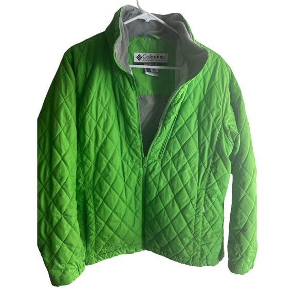 Columbia Jacket Women L Green zio Quilted Hiking - Picture 2 of 6